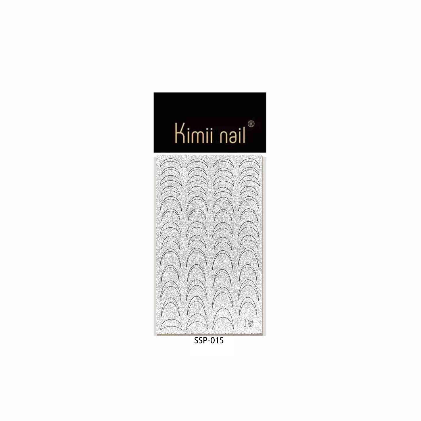 Silver Glitter Stripe: "Minimalist Shimmer" – Nail Sticker