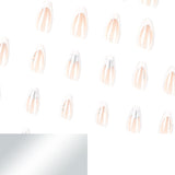 Nail art piece Finished white French silver pentagram white rhinestone nail piece Finished removable advanced nail｜365nails