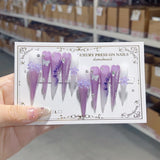Lavender Butterfly Fairy Extra Long Press On Nails