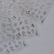 Rose Gold Wildflower: "Minimalist Botanical Wildflower" – 5D Embossed Nail Sticker