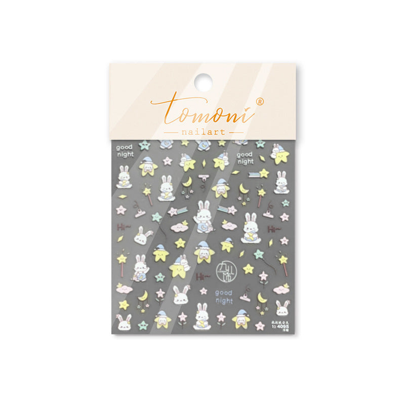365nails: "Good Night Bunny" – nail art stickers