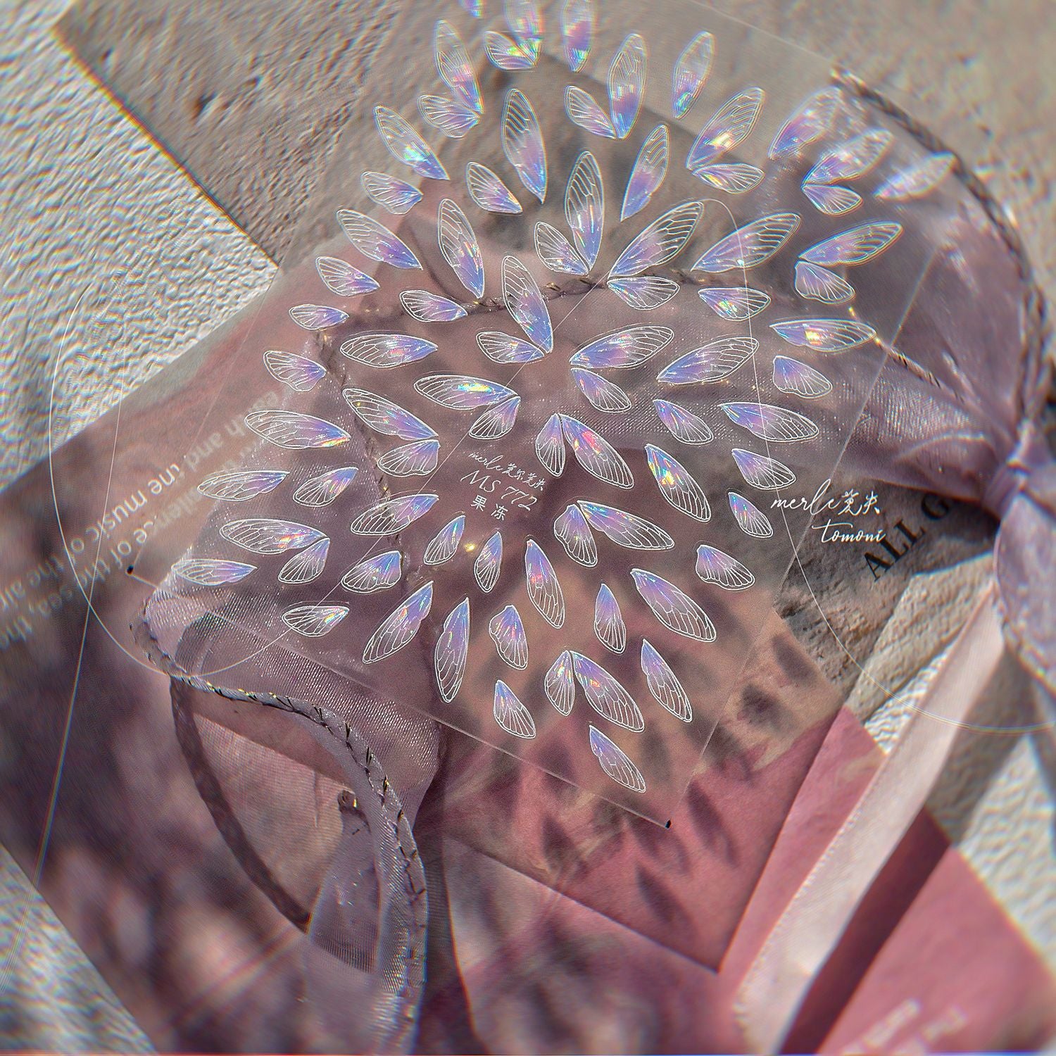極光羽毛系列：「天使之翼」—3D 全息甲貼