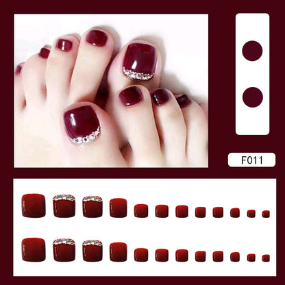 Unhas postiças com acabamento em unhas postiças Unhas postiças removíveis com acabamento em unhas postiças dos pés Unhas dos pés ｜365nails