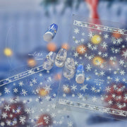Golden Winter Snowflake Collection: "Elegant Frost" – 3D Metallic Nail Sticker