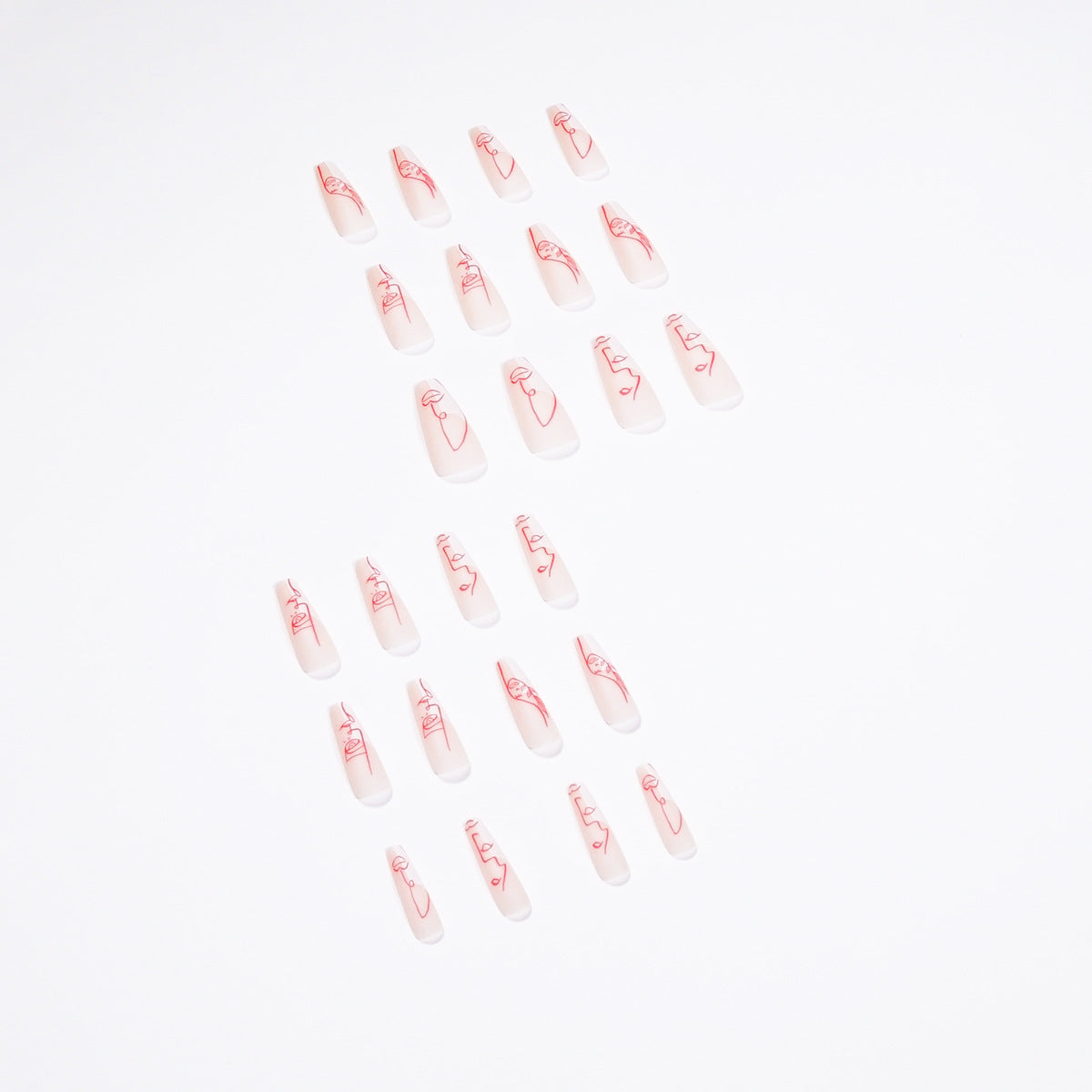 Art abstract face  line nail art personalized   direct supply nails  wholesale｜365nails