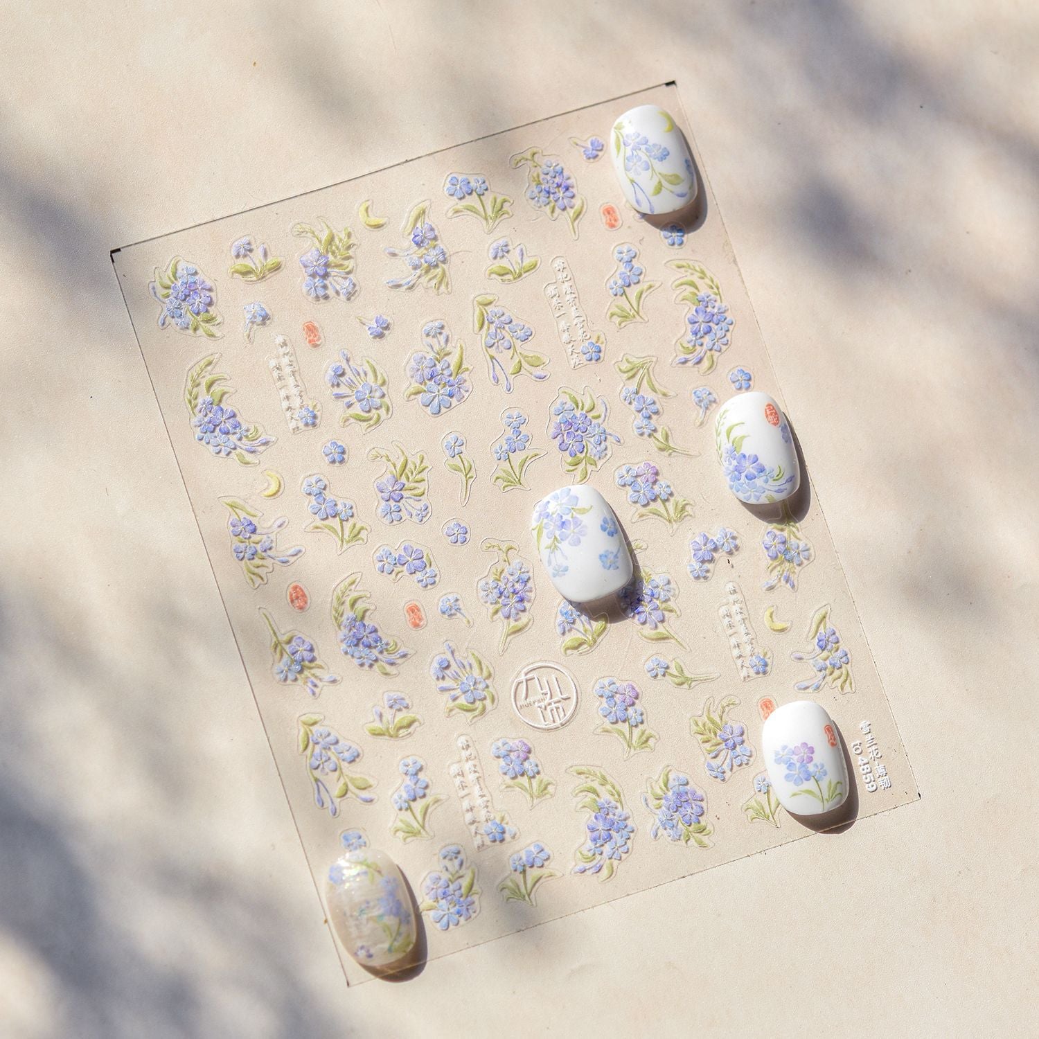 365nails: "Camelia Branca Caligrafia Chinesa" – Adesivos para Unhas