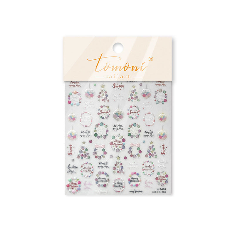 365nails: "Guirlanda de Feliz Natal" – Adesivos para Unhas