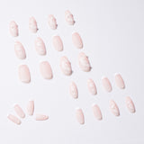 Fita de balé rosa com pérola francesa para unhas postiças com acabamento em unhas falsas, remendo de unha removível ｜ 365nails