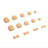 Press-on toenails  Khaki Yellow White Wholesale Removable Finished Products Popular Internet celebrity nails｜365nails