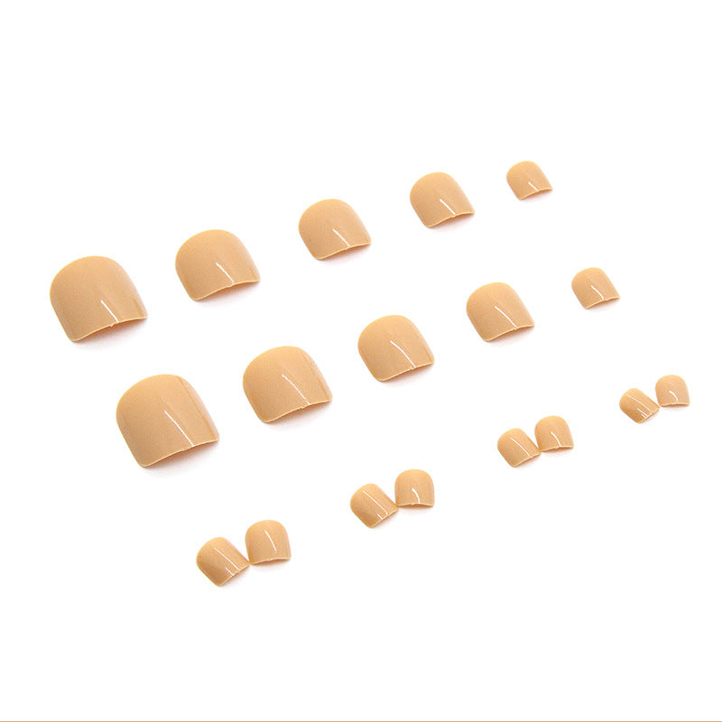 Press-on toenails  Khaki Yellow White Wholesale Removable Finished Products Popular Internet celebrity nails｜365nails