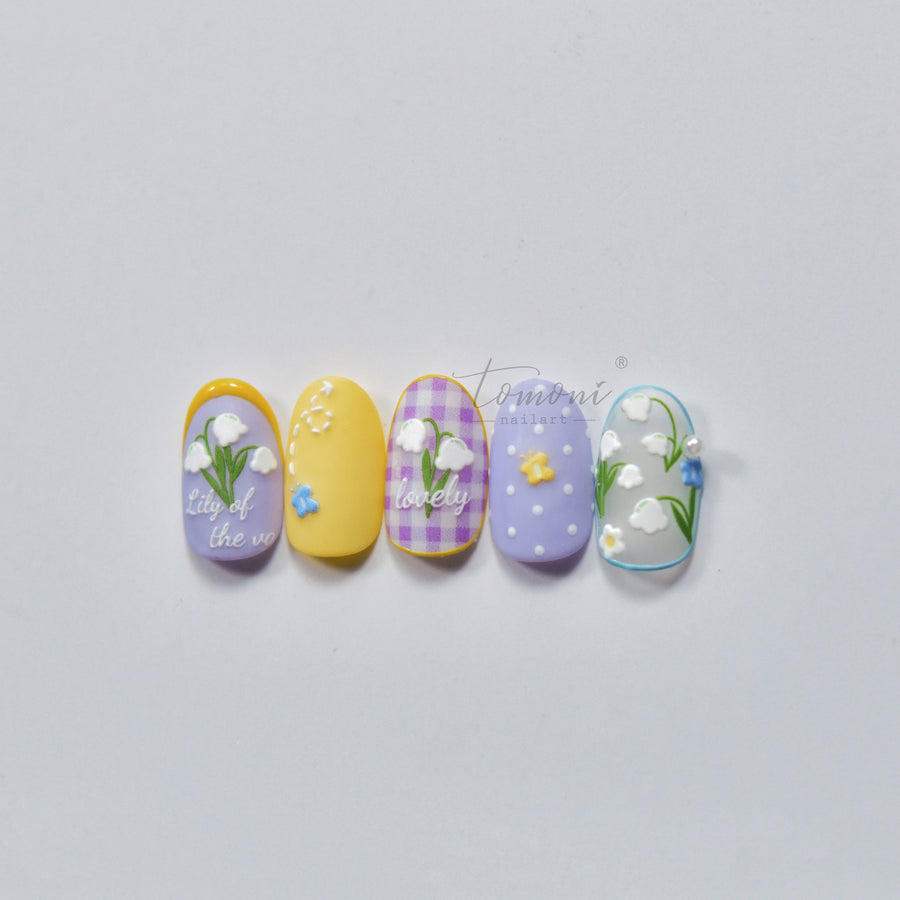 365nails: "lírio-do-vale em relevo" – Adesivos de Unha