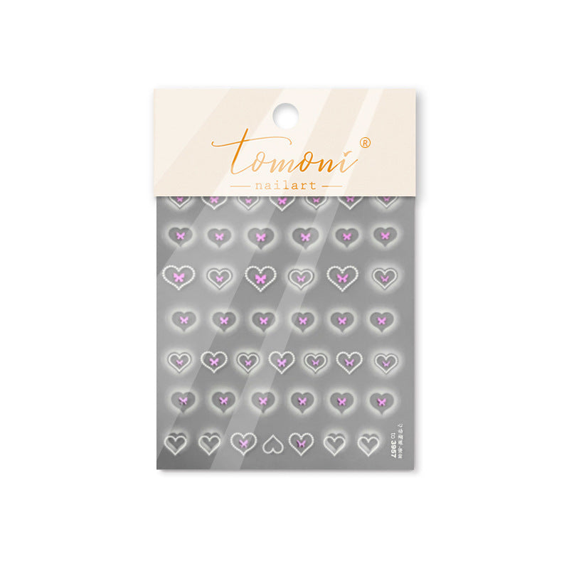 365nails: "Holographic Heart Outline" – nail art stickers