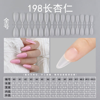 Nail Tips press on nails pads, matte 240 pieces, full stickers, transparent oval trapezoidal non-marking, no-grinding patches, nail pads