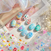 Mini Swimwear & Bikini: "Vacation Beach Vibe" – 5D Embossed Nail Sticker