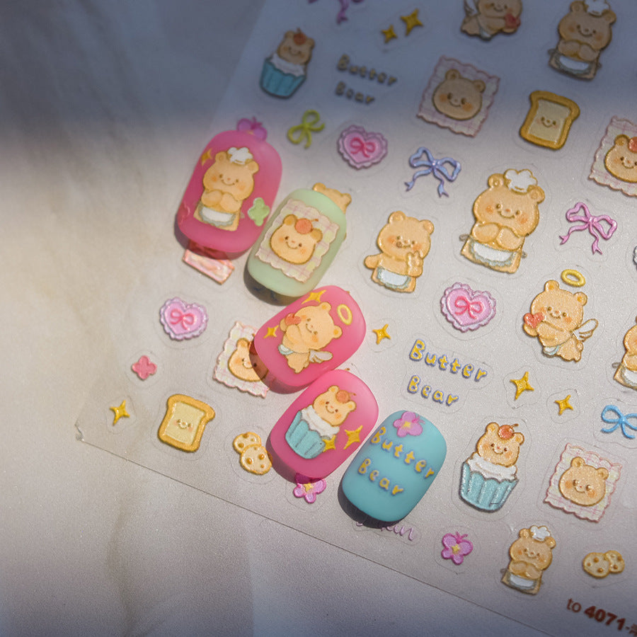 365nails: "Butter Bear Bakery" – nail art stickers
