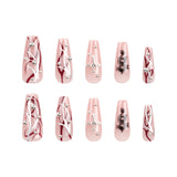 Uñas postizas Chaofeng con diseño de dragón chino de Año Nuevo, con punta de cruz y diamante, para ballet, medianas y largas, venta al por mayor | 365nails