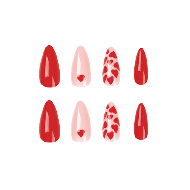 press on nails pads Pink love nails pads press on nails pads Wholesale nails pads Finished products Detachable nails pads, press on nails pads｜365nails