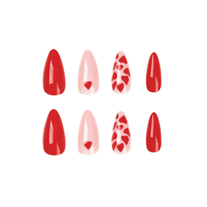 press on nails pads Pink love nails pads press on nails pads Wholesale nails pads Finished products Detachable nails pads, press on nails pads｜365nails