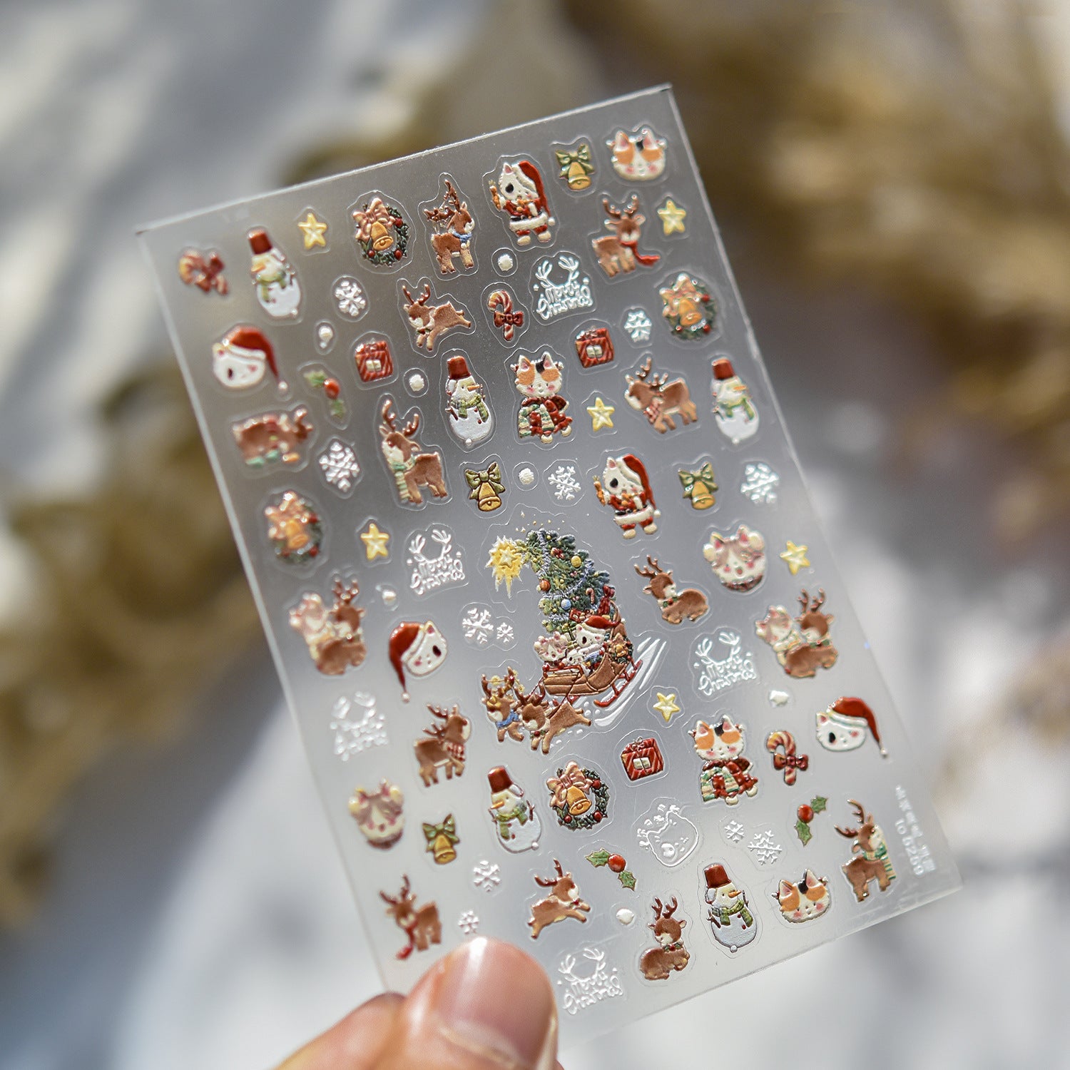 泰迪熊甜點系列: "甜蜜泰迪" – 3D 浮雕甲貼