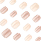 Soft Nude Gradient Nails with Subtle Shimmer Glow