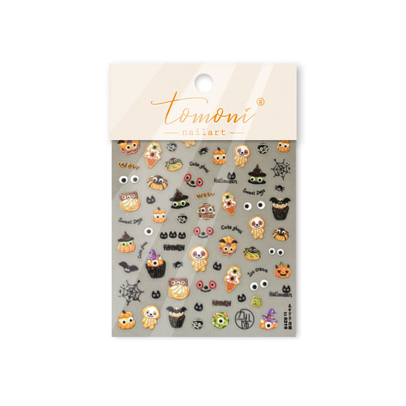 365nails 고딕 레드 사과 & 거미 네일 아트 스티커