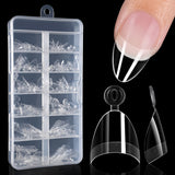 Nail Tips nail film short transparent semi-matte and semi-sticker French non-marking ultra-thin nail film simple 120 fake nails