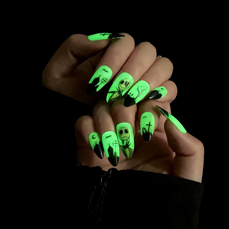 Halloween Wear Nail 3D Three-dimensional Nail Art False Nails  Spider Bat Nail Sheets Wholesale｜365nails