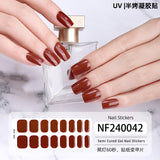 Semi-Cured Gel Nail Strips Pure Nude Solid Soft Glossy Set (MOQ=3)