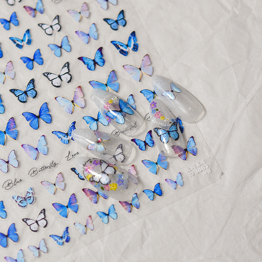 365nails: "Borboleta Morpho Azul" – Adesivos Etéreos para Unhas