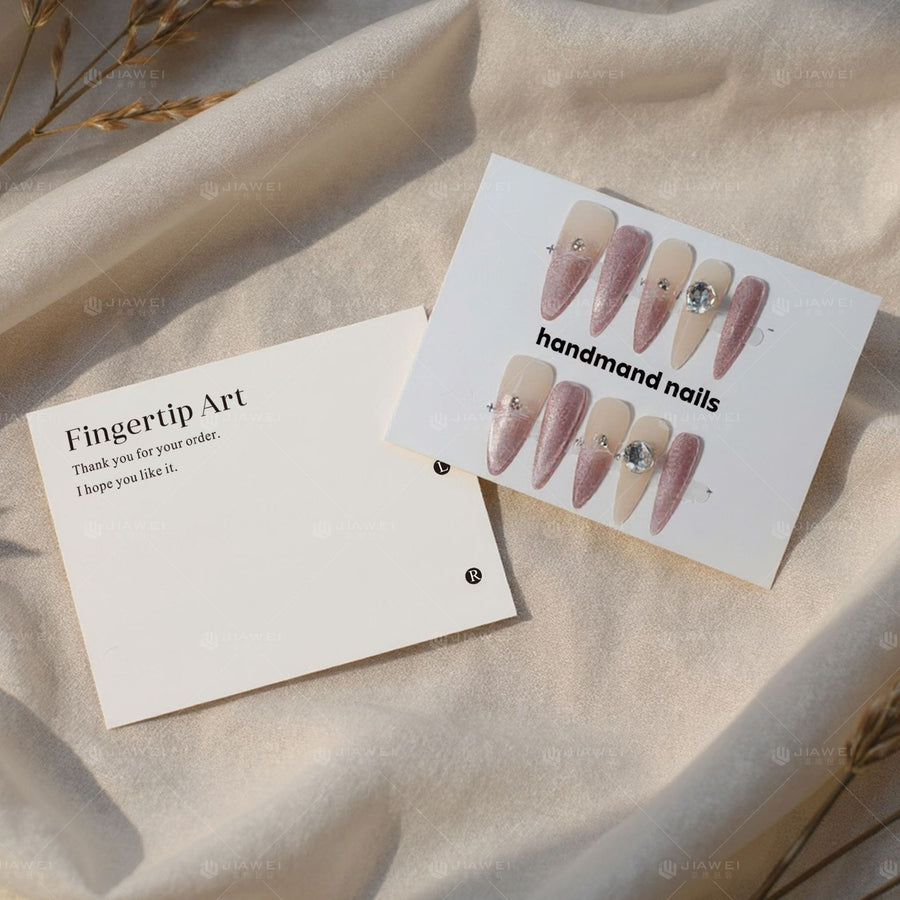 Horizontal Textured Press On Nail Display Cards (MOQ=50)