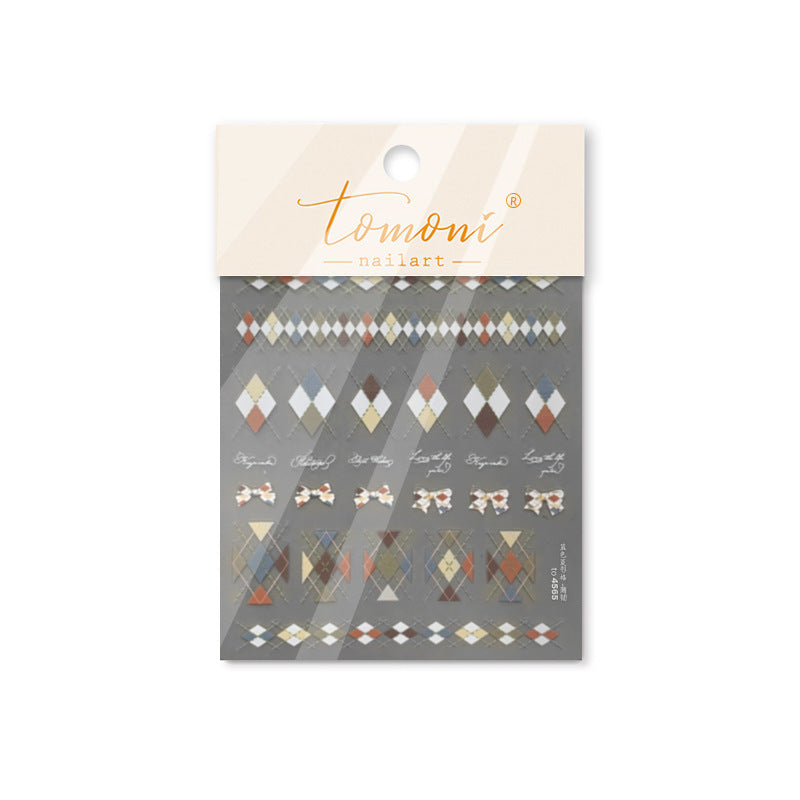 365nails: "Pastel Argyle Bow" – nail art stickers