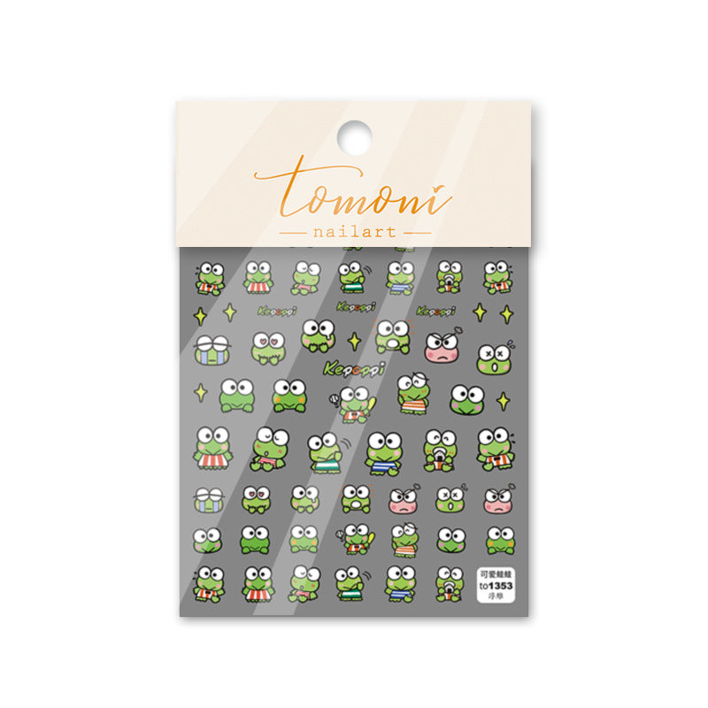 Corpse Bride Nail Stickers – 5D Embossed Gothic Romance Set