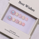 New handmade press-on nails cute cartoon fake nail flakes 3-12 years old