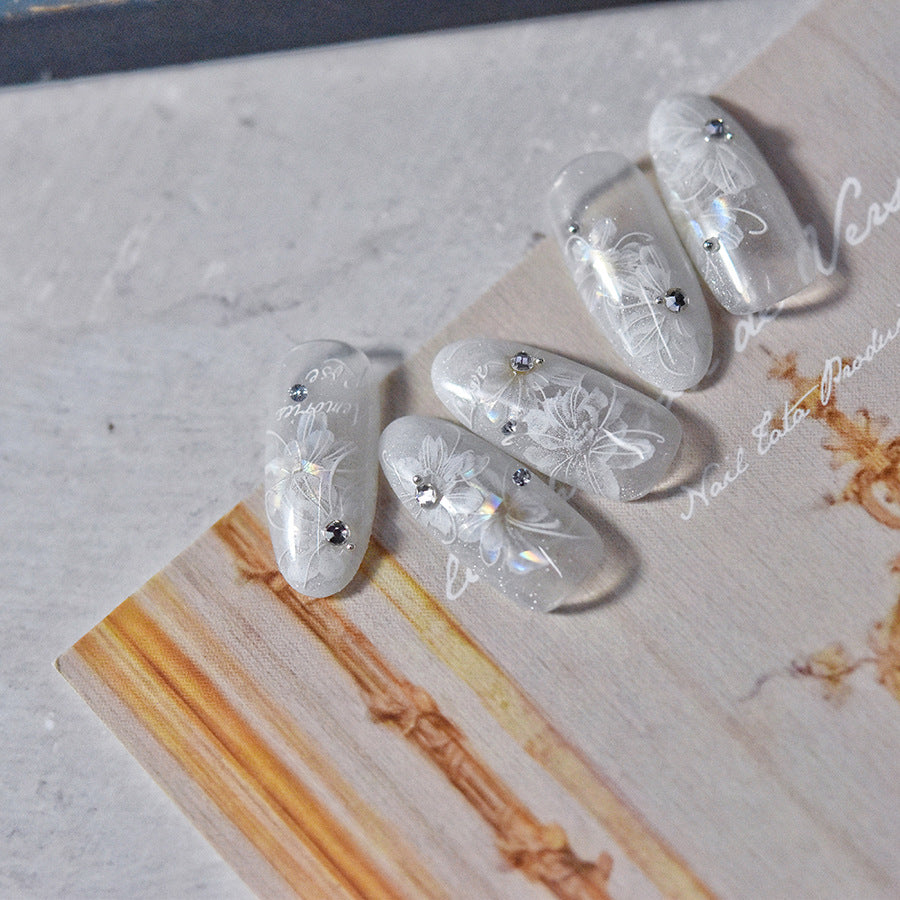 365nails: "lace rose crystal embossed" – Nail Art Stickers