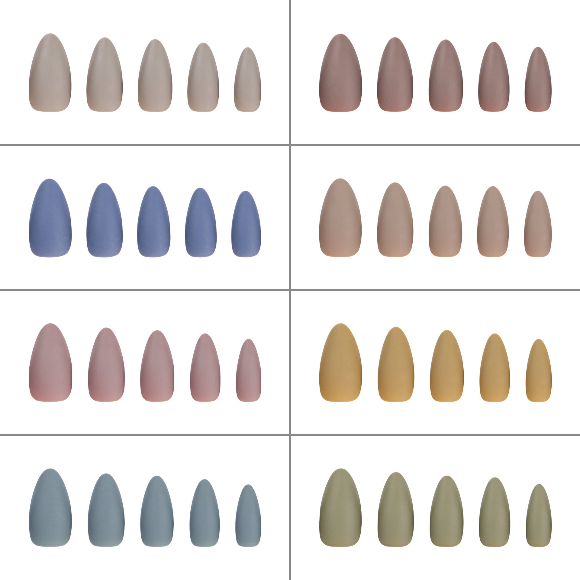 廠家直供 純色霧面質感 短款成品穿戴甲 批發｜365nails
