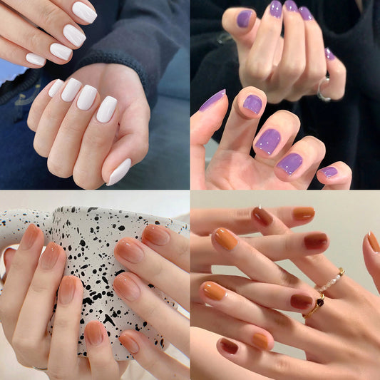 Nail art sticker simple solid color collection nail sticker gentle gradual change jump color nail sticker, waterproof and long-lasting sticker｜365nails