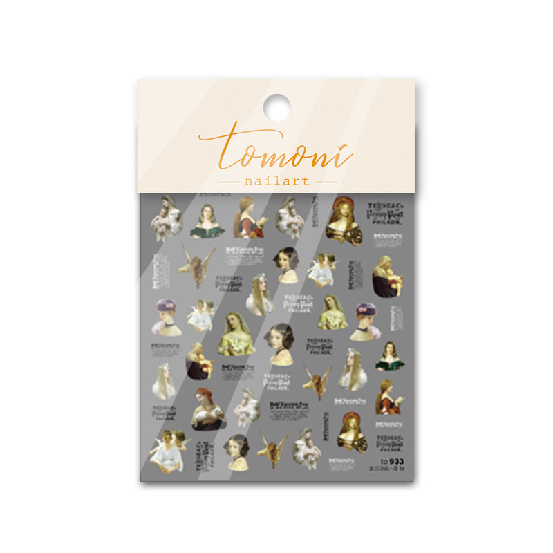 365nails：文藝復興肖像天使 美甲貼紙