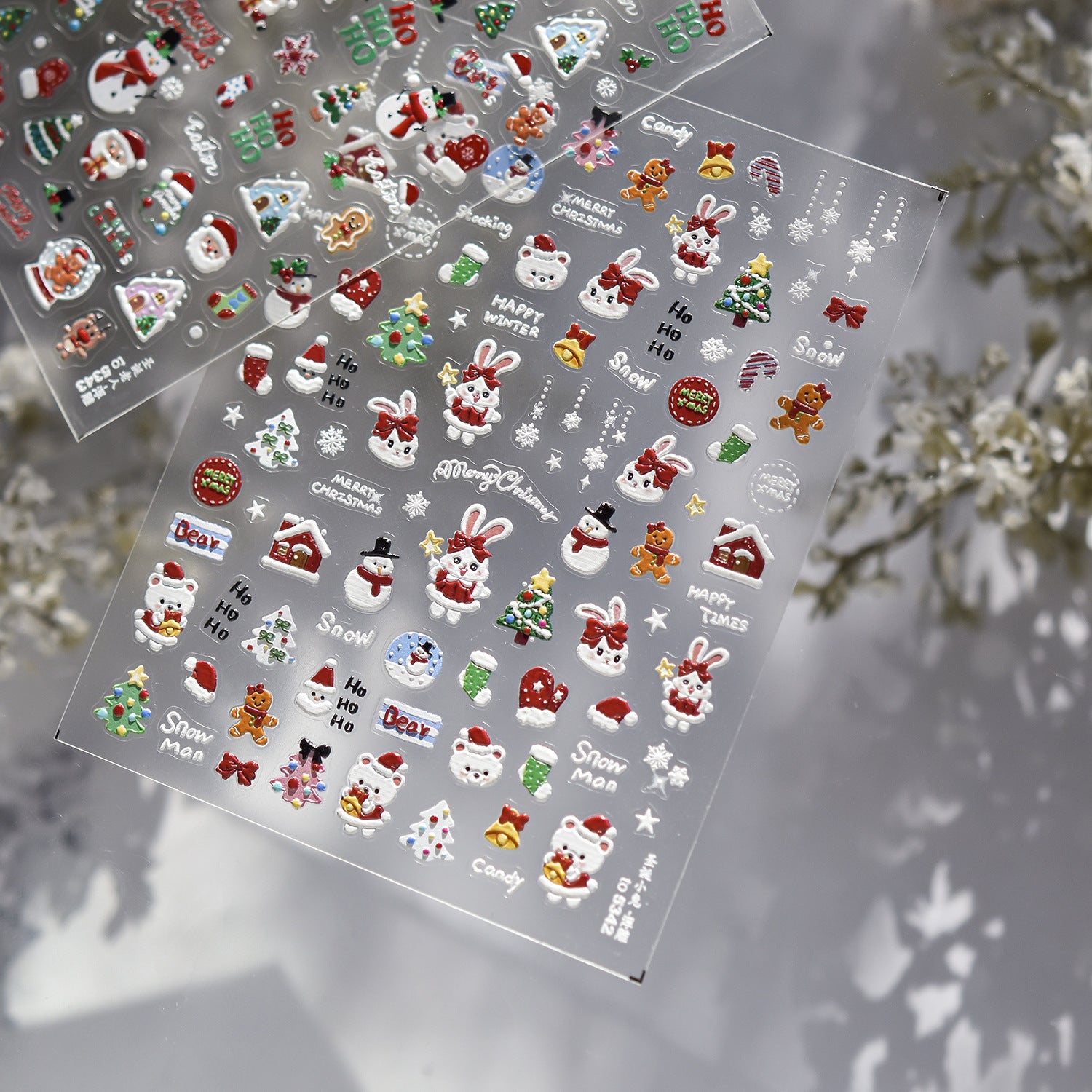 365nails: "Christmas Bunny & Friends" – nail art stickers