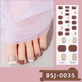 Semi-Cured Gel Nail Strips 3D Soft Glossy Toe Design (MOQ=3)