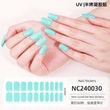 Semi-Cured Gel Nail Strips Pure Color Vibrant Multi-Shade Glossy Set (MOQ=3)