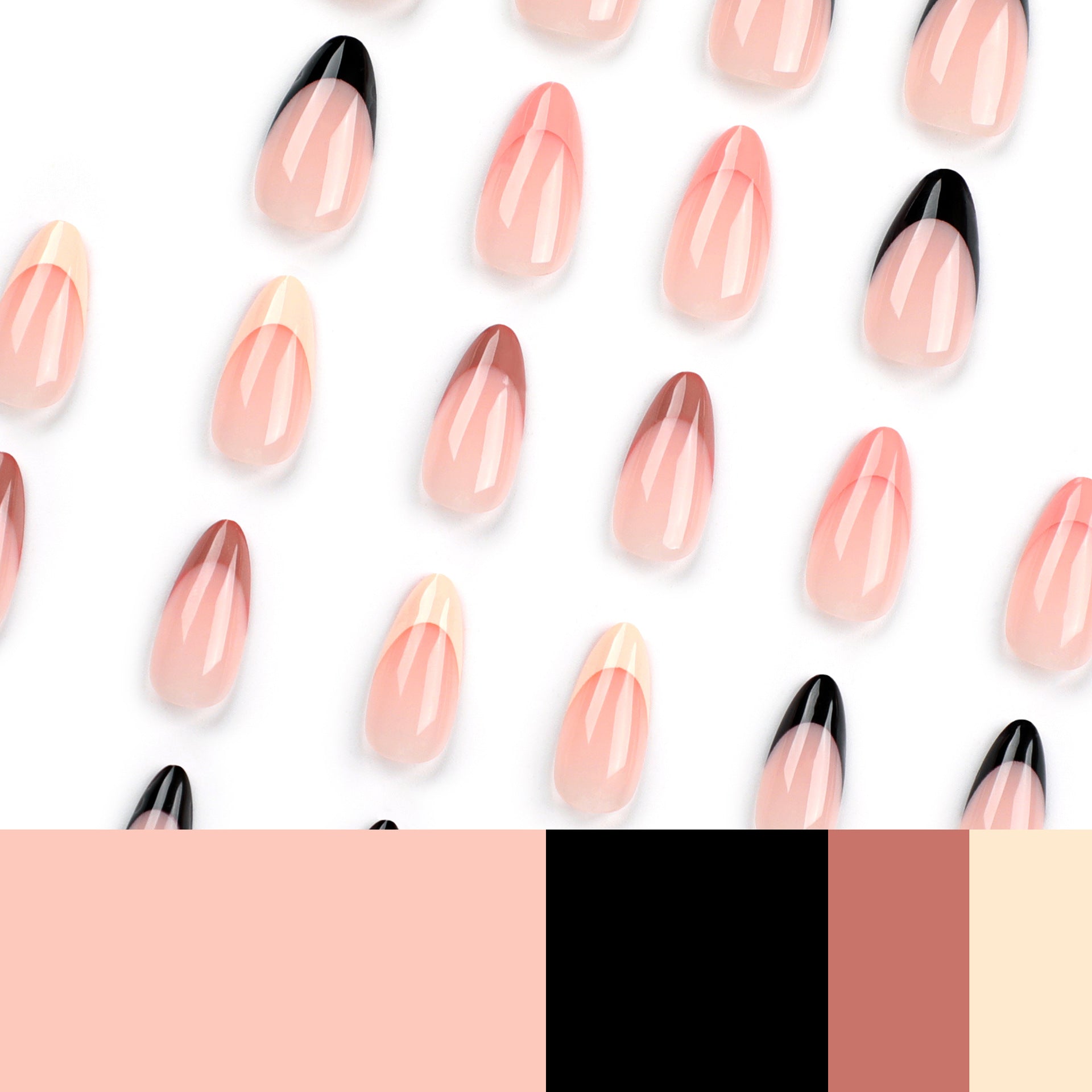 Uñas postizas Yiwu para manicura, sencillas, rosas, con empalme, pegatinas para uñas, venta al por mayor | 365nails