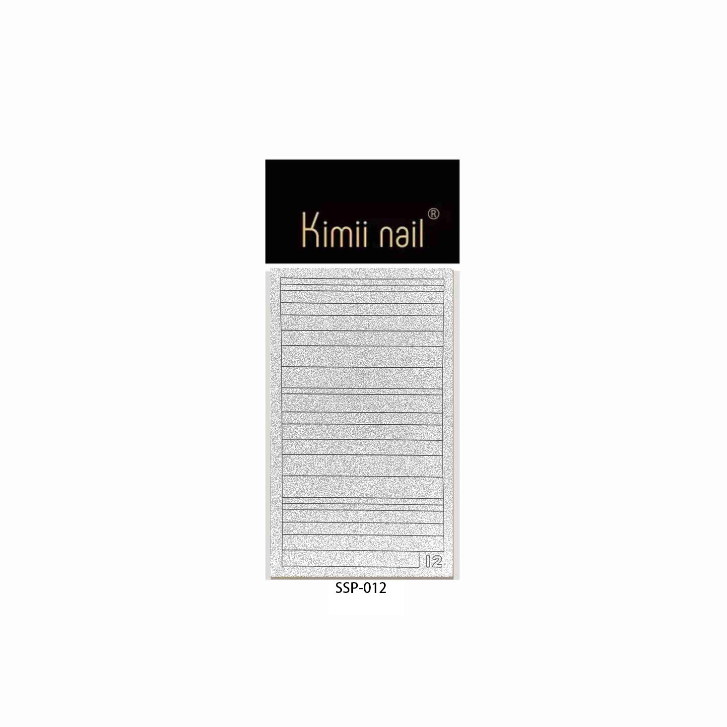 Silver Glitter Stripe: "Minimalist Shimmer" – Nail Sticker