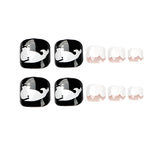 Foot nails black and white whale press on nails nails nails piece wholesale nails piece nails piece nails piece removable｜365nails