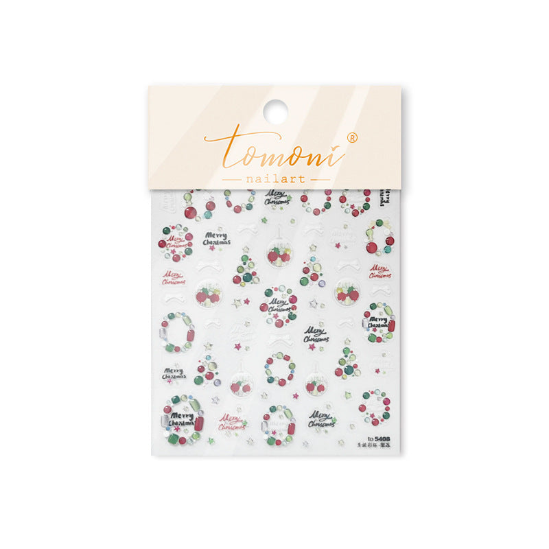 365nails: "Guirlanda de Feliz Natal" – Adesivos para Unhas