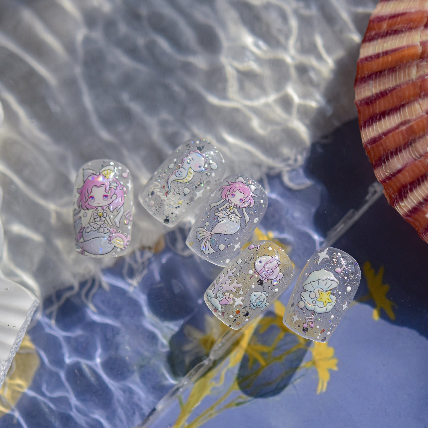 365nails: "Iridescent Mermaid Tale" – nail art stickers