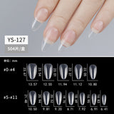 Nail Tips Transparent nail piece, special box for press on nails, full sticker, seamless patch, manicure, long water drop, almond nail patch, fake nail.