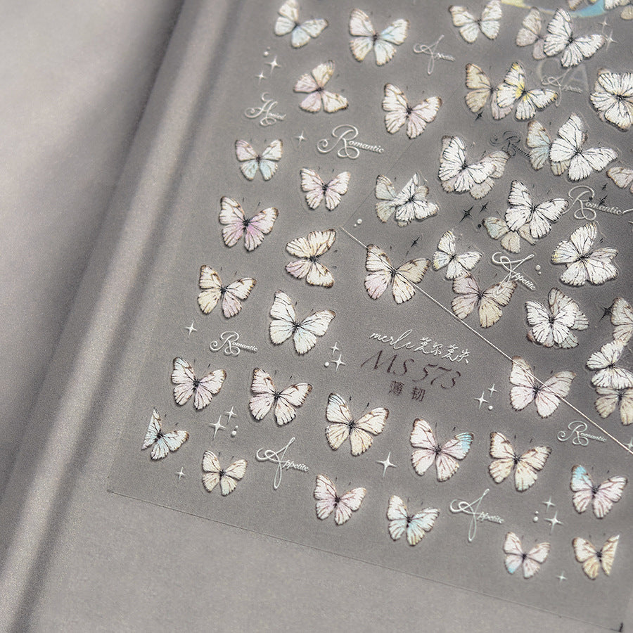 365nails: "Soft Pastel Butterfly" – Nail Art Stickers