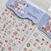 365nails: "miiiichan girl & dog stamp embossed set" – Nail Art Stickers