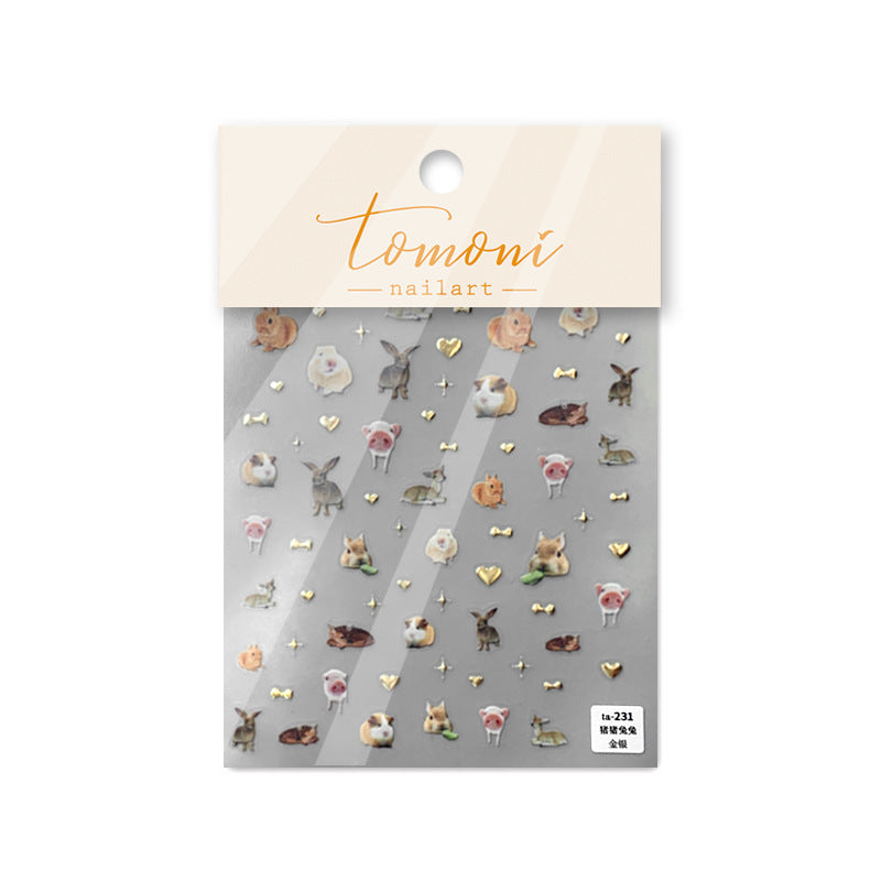 Cute Big Head Pets – Kawaii Animal Nail Art Set