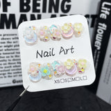 Handmade press on nails spring and summer new Macaron three-dimensional flower nail patch cute and sweet  sticker｜365nails